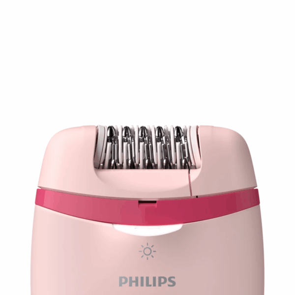 Philips Satinelle Essential Corded Compact Epilator With 7 Accessories, Exfoliation Glove &Amp; Carry Pouch, Opti-Light For Legs, Arms &Amp; Underarms Bre285
