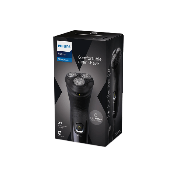 Philips Wet &Amp; Dry Electric Shaver 3000X Series With Comfortcut Blades, 3D Floating Heads, Anti-Corrosion Shaving System X3021