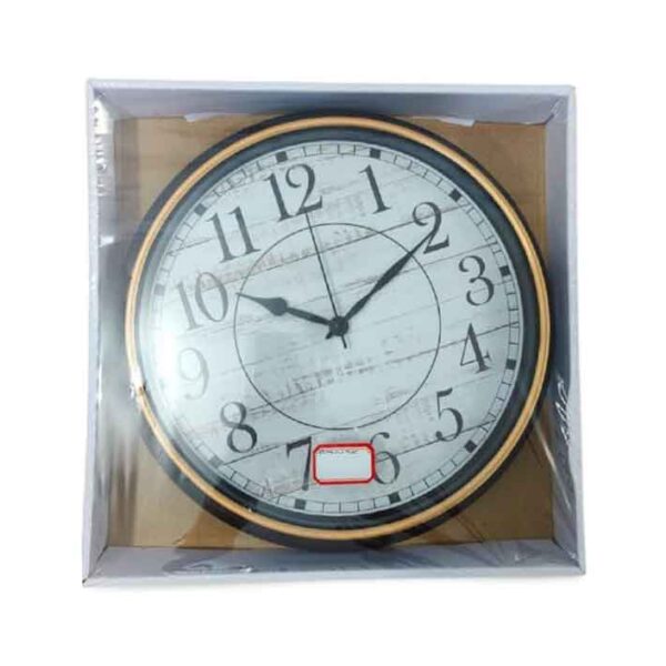 Az Generic Wall Clock Round Shaped Analog Silent Quartz Brown & White Battery Operated AZ-21