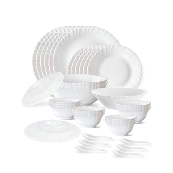 La Opala Dinner Set White Classique 47 Pieces Lc047