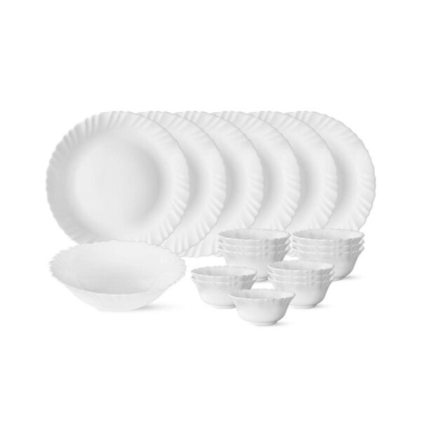 La Opala Dinner Set White Classique 47 Pieces Lc047