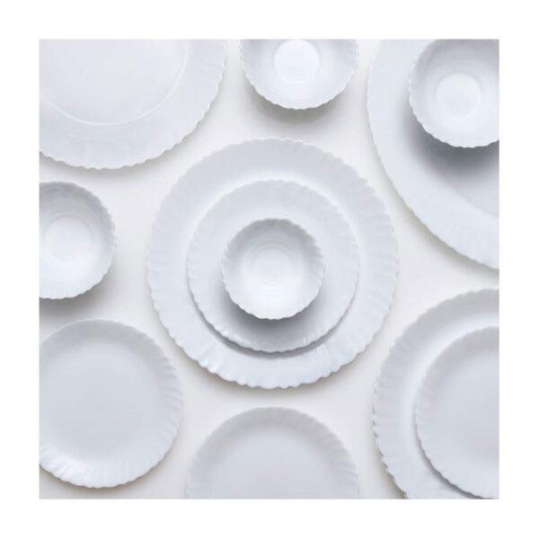 La Opala Dinner Set White Classique 47 Pieces Lc047