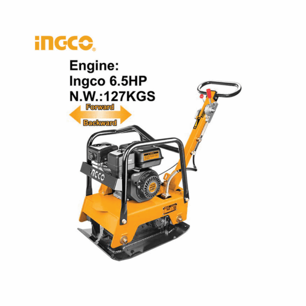 Ingco Petrol Plate Compactor Ingco Engine 6.5Hp Reversible Gcp125-2