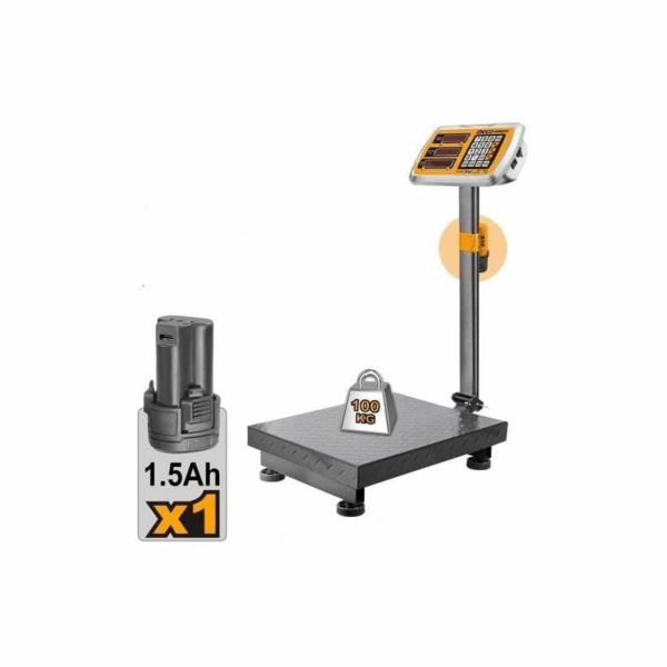 Ingco Cordless 100Kg Lithium-Ion Scale Ces1202 + Battery Fbli12152