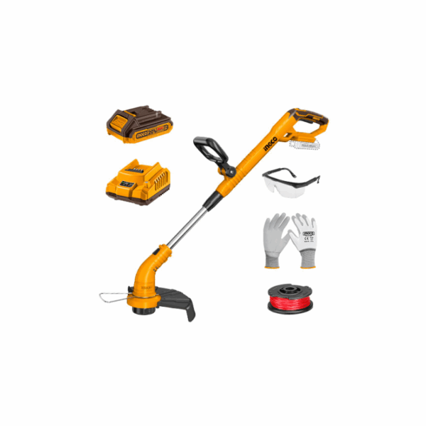 Ingco Cordless Grass Trimmer Lithium-Ion 20V With Edging Function Cgtli20301
