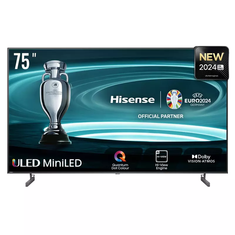 Hisense Smart Uhd 4K Mini-Led Quantum Uled Tv With Dolby Vision, Tv-75-Inch 75U6N-Pro