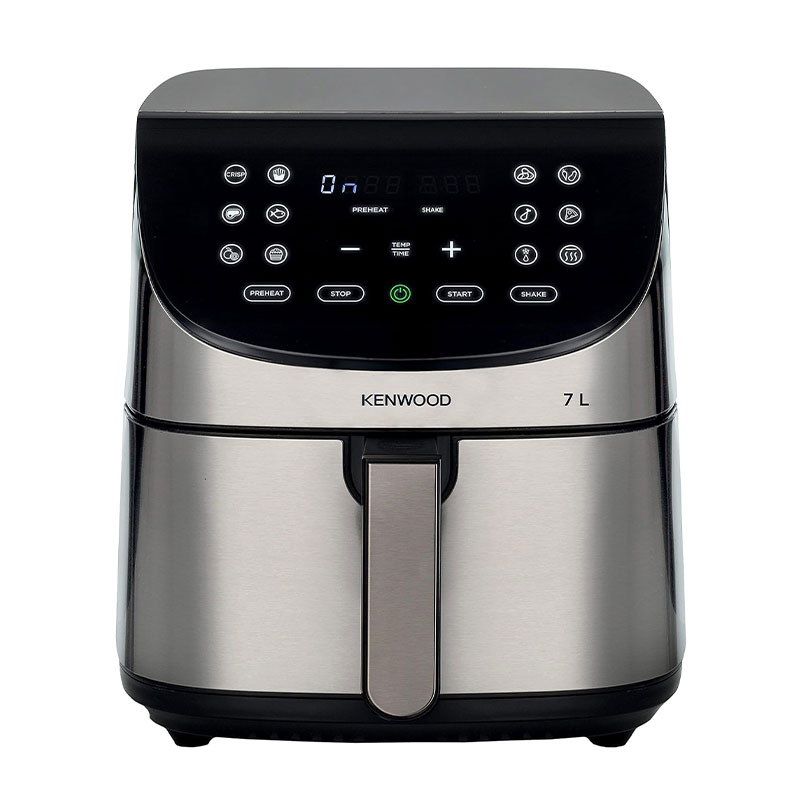 Kenwood Digital Air Fryer XXXL 7L 2.8KG 1800W with Max Crisp Function Recipe Book Rapid Hot Air Circulation for Frying Grilling Broiling Roasting Baking and Toasting HFM80.000SS
