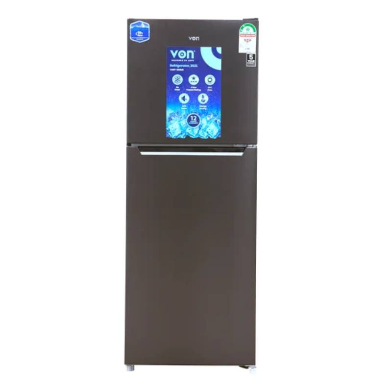 Von Double Door Fridge, 202L Silver Vart-26Nms