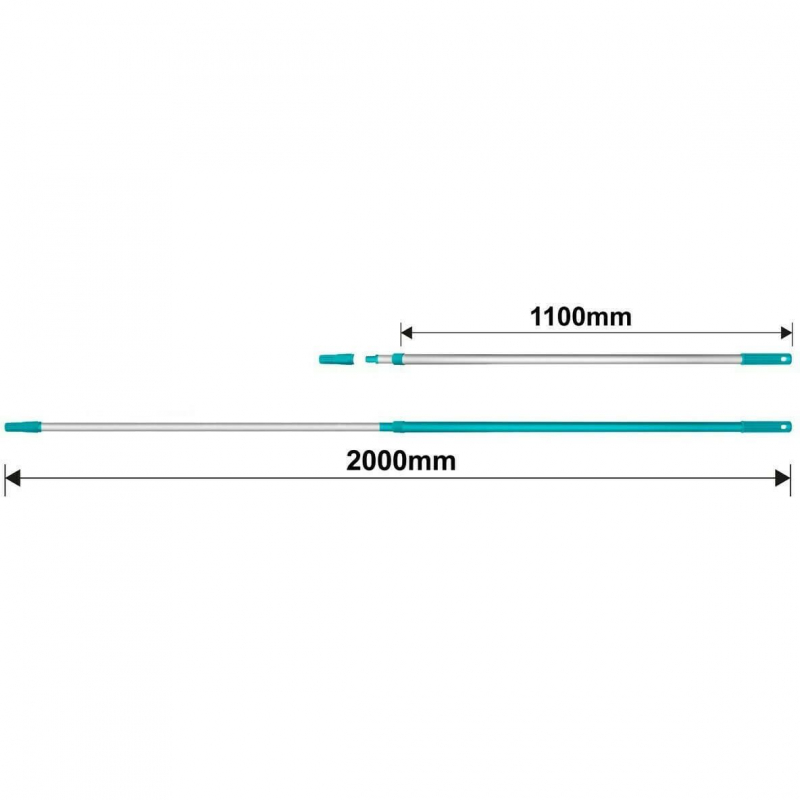 Total Telescopic Rod Aluminium 200cm with Screw Connection Function THTEP0205