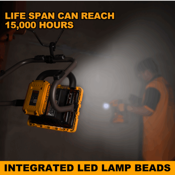 Ingco Cordless Portable Led Work Lamp 20W With High &Amp; Low Lumen Setting Cwli2025