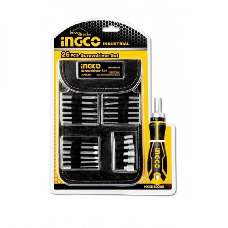 Ingco Screwdriver Bit Set 65Mm 26Pcs Hksdb0268