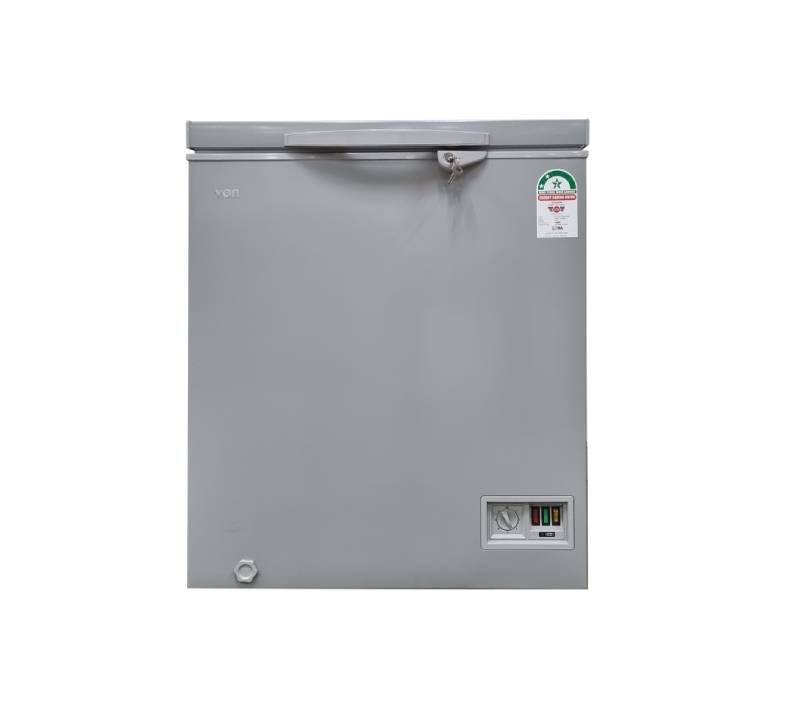 Von Chest Freezer 142L, Grey Single Door Vafc15Dkg/Dhg