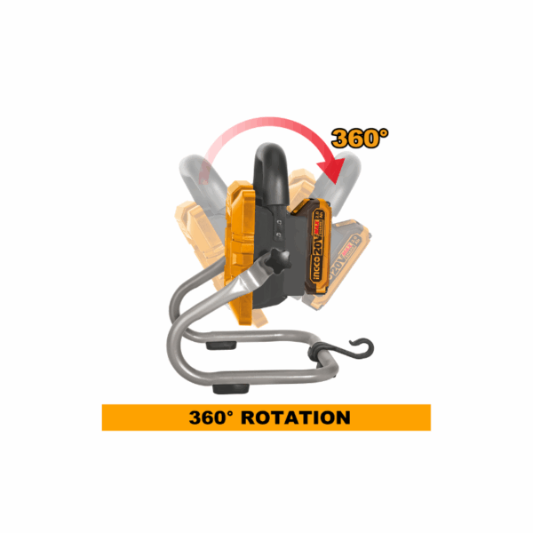 Ingco Cordless Portable Led Work Lamp 20W With High &Amp; Low Lumen Setting Cwli2025