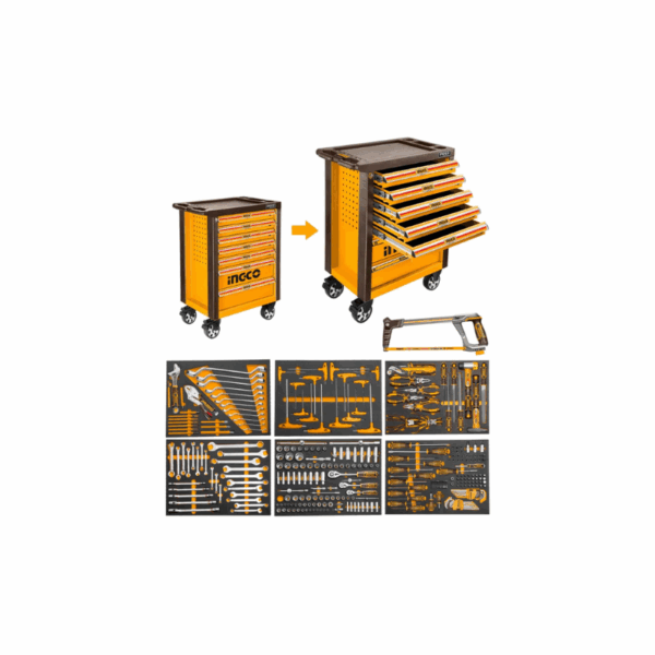 Ingco 328Pcs Tool Chest Set With 7Pcs Drawers Htcs273281