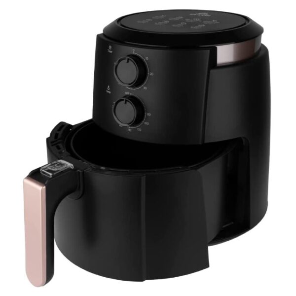 Evvoli Manual Air Fryer 1500W 4L with Adjustable Temperature & High Speed Air Circulation Black EVKA- AF4001BS