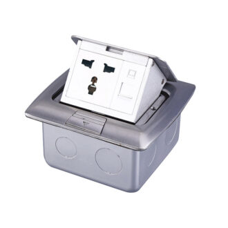 Tronic Single Floor Socket With 1 Data Port