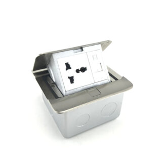 Tronic Single Floor Socket With 1 Data Port