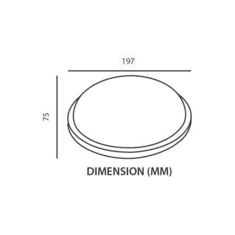 Tronic White Round Led Bulkhead 8 Watts