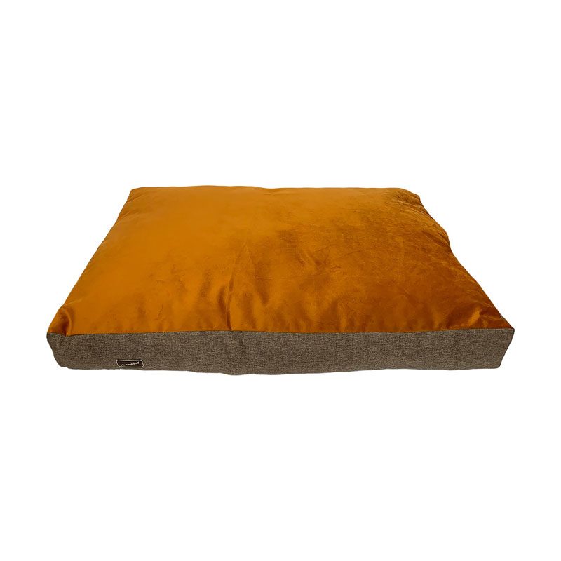 Pv Dog Cushion Bed Medium 90 X 60 X 10Cm Brown &Amp; Blue Yd-Dz01M