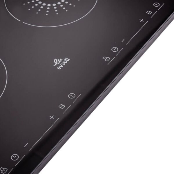 Evvoli Induction Hob 2 Burner Soft Touch Control With 9 Stage Power Setting 3500W Ih201B