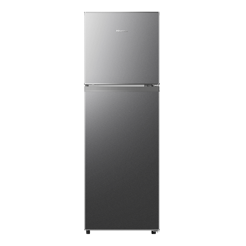 Hisense Refrigerator 154L Double Door, Top Freezer, Energy Class A, Led Lighting, Reversible Door, Tempered Glass, Titanium Silver H225Tts