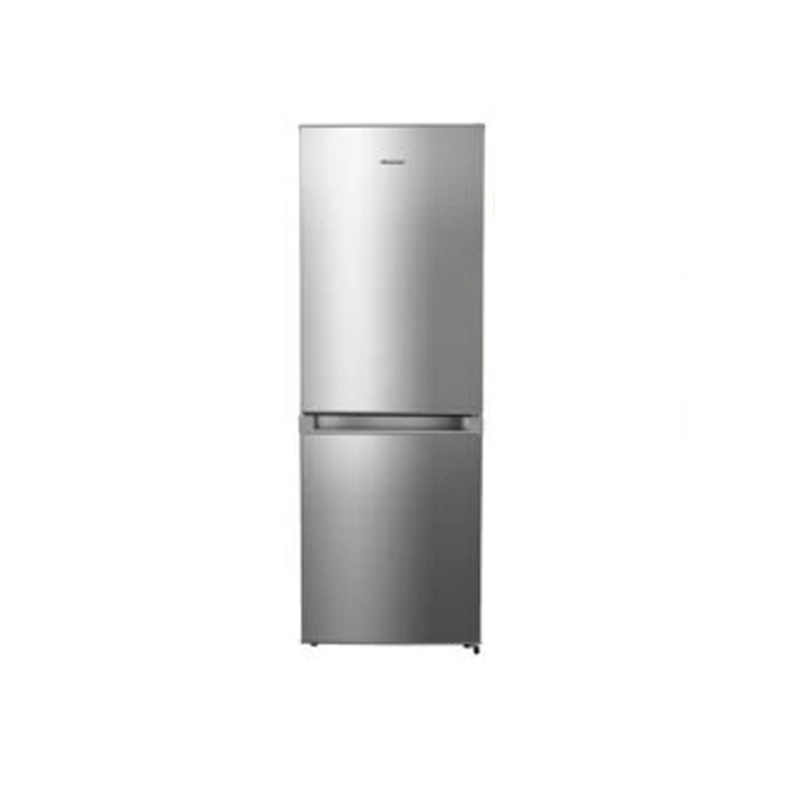 Hisense Refrigerator 265L Double Door, Bottom Freezer, Defrost Cooling, Recessed Handle, Big Guard, Tempered Glass, Led Light, Inox H370Bit
