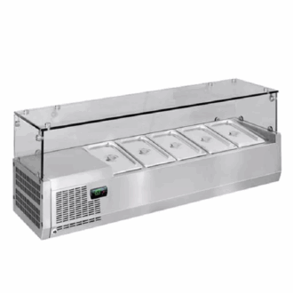 Generic Commercial Bain Marie Table Top for Fruits/Salad 5 Cold Pots