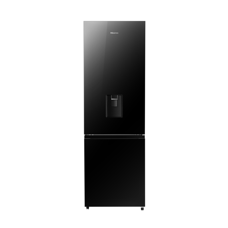 Hisense Refrigerator 347L Bottom Freezer Ultra-Slim Water Dispenser, Frostless Technology, Soft Led Lighting, Huge Space Box Black H450Bmib-Wd