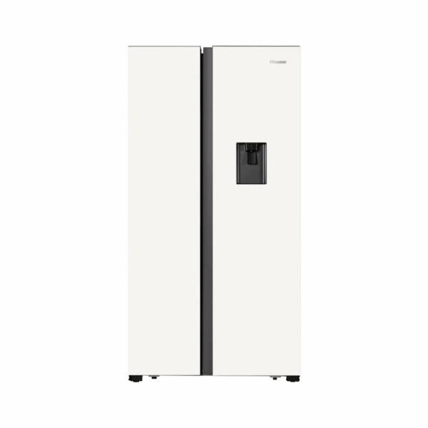 Hisense Refrigerator 508L Side By Side Door, With Water Dispenser, No-Frost, White &Amp; White H670Sdw-Wd