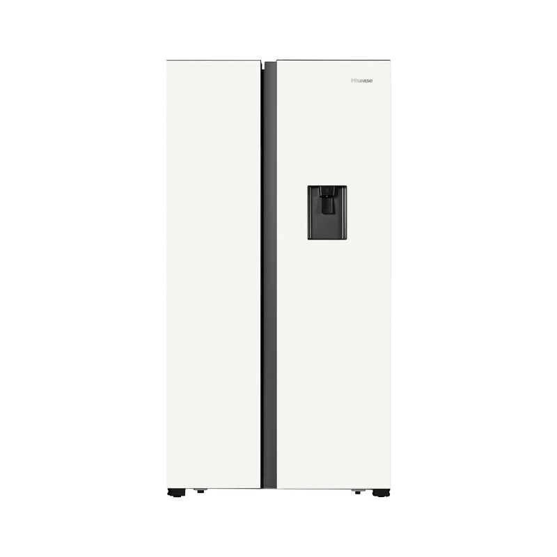 Hisense Refrigerator 508L Side By Side Door, With Water Dispenser, No-Frost, White &Amp; White H670Sdw-Wd
