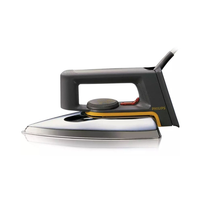 Philips Dry Iron 1000W With Silver Linished Aluminum Soleplate Temperature Control Hd1172