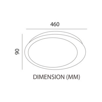 Tronic Transparent Gold Led Changeable (3 Shades) Ceiling Light