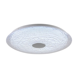 Tronic Patterned White Glass Led Changeable (3 Shades) Ceiling Light