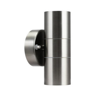 Tronic Up And Down Silver Cylindrical Wall Light