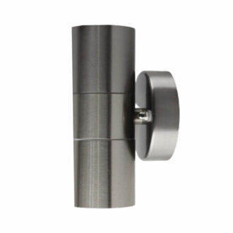 Tronic Up And Down Silver Cylindrical Wall Light