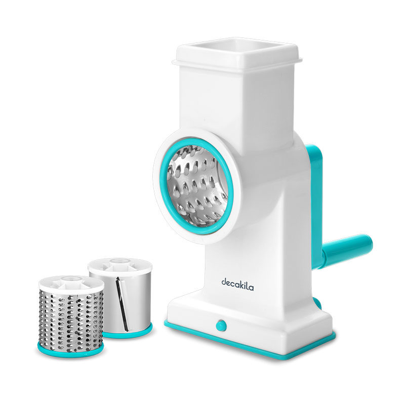 Decakila Manual Grater - SS Blade Easy to Use Safety Design Veggie Chopper Onion Chopper Vegetable Chopper with Container KMTT086W
