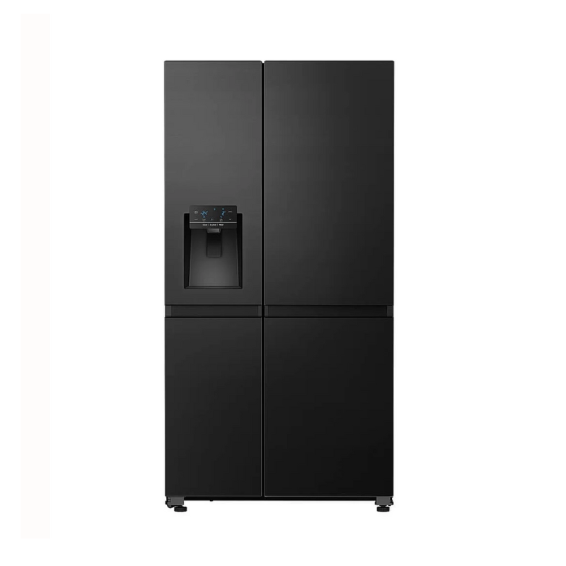 Hisense Refrigerator 601L Side By Side Door, Water &Amp; Ice Dispenser, Black Stainless Steel H780Sb-Idl