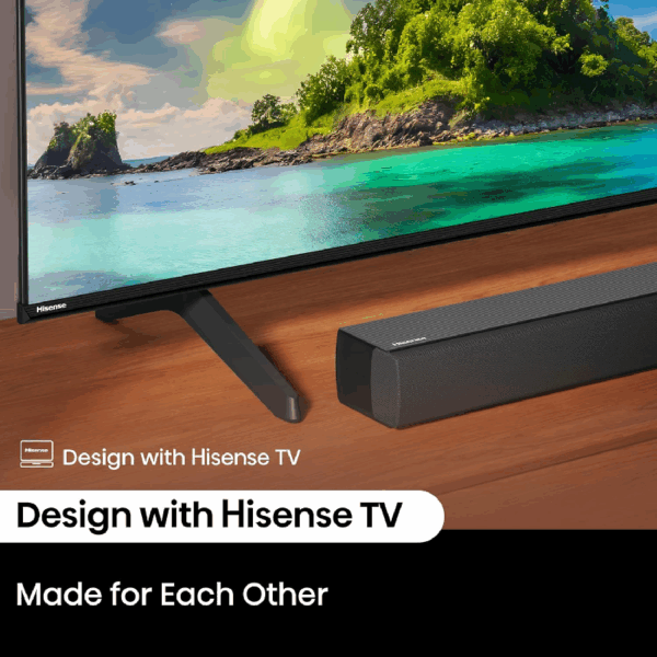 Hisense Sound Bar 5.1Ch 540W with 6.5" Wireless Subwoofer, Dolby Digital Plus, Bluetooth 5.3, EzPlay, Roku TV Ready, DTS: X HS5100