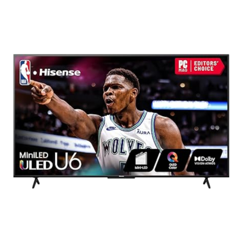 Hisense 65&Quot; Uled 4K Smart Tv - Mini-Led, Dolby Vision Hdr 10+, Dolby Atmos, Voice Control, Google Tv, 65U6N-Pro.
