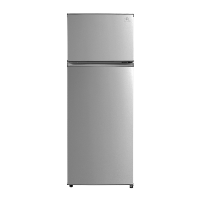 Evvoli Refrigerator 225L Top Freezer Double Door Silver Evrfm-225L