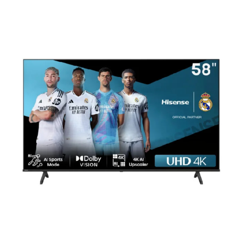 Hisense 58&Quot; Led Uhd 4K Smart Tv With Dolby Vision, 4K Ai Upscaler, Game Mode Plus, Voice Control, Precision Colour, Vidaa 58A6N