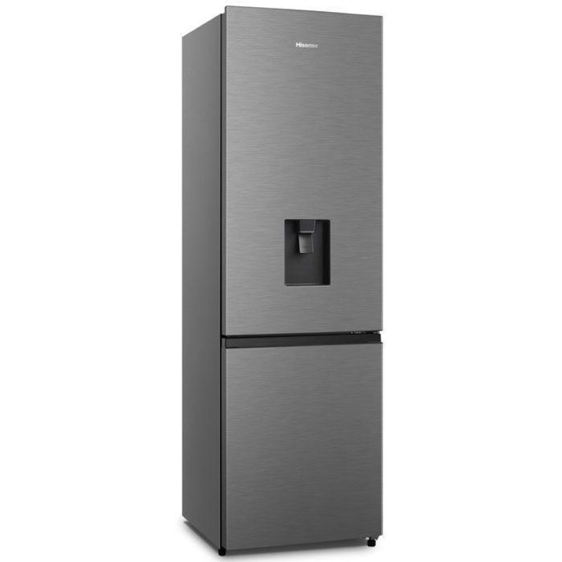 Hisense Refrigerator 262L Bottom Freezer, Water Dispenser, No Frost, Recessed Handle, Titanium Silver H350Bts-Wd