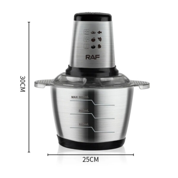 Raf Chopper 2L 1000W Stainless Steel, 4 Sharp Blades R.7034