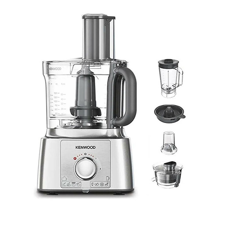 Kenwood Food Processor 1000W Multi-Functional With 3 Stainless Steel Disks Blender Grinder Mill Juicer Extractor Whisk Dough Maker Citrus Juicer Fdp65.750Wh