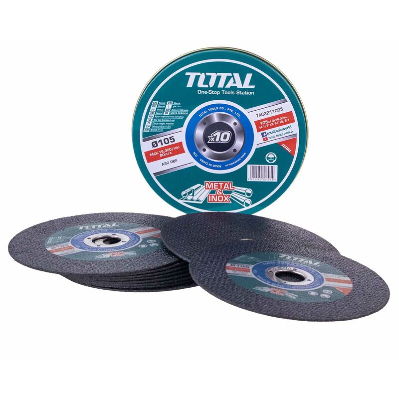 Total Abrasive Cutting Disc 4" for Metal 10pcs TAC2211005