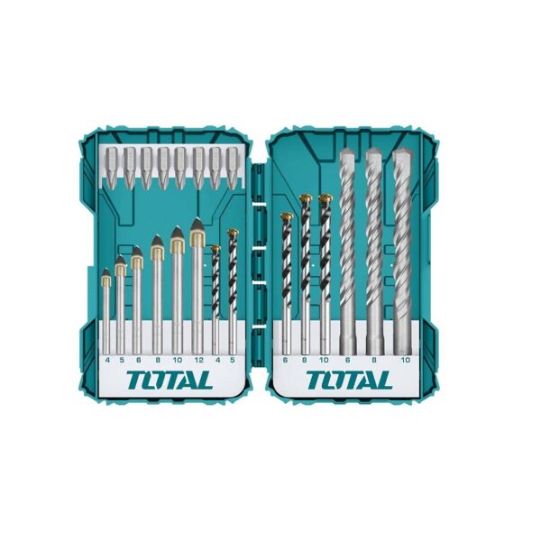 Total Drill Bits &Amp; Screwdriver Bits Set Pack Of 22 Tacsdl12201