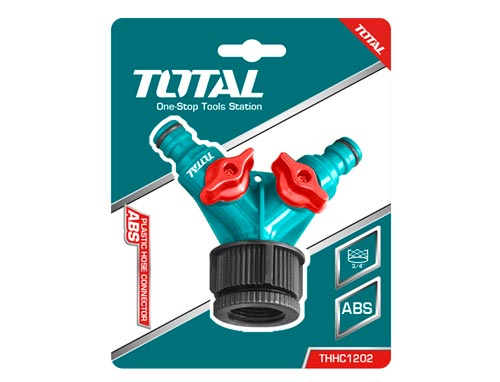 Total Garden Water Hose 2 Way Connector Plastic THHC1202