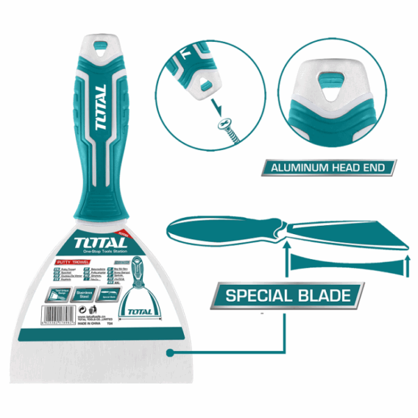 Total Putty Trowel 125Mm Aluminum Head Tht6831256