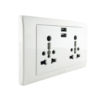 Tronic Twin Universal Socket With 2 Usb