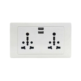 Tronic Twin Universal Socket With 2 Usb